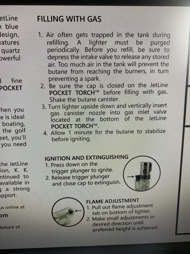 Jetline Pocket Torch Mega Jet Single Flame - Clear - New