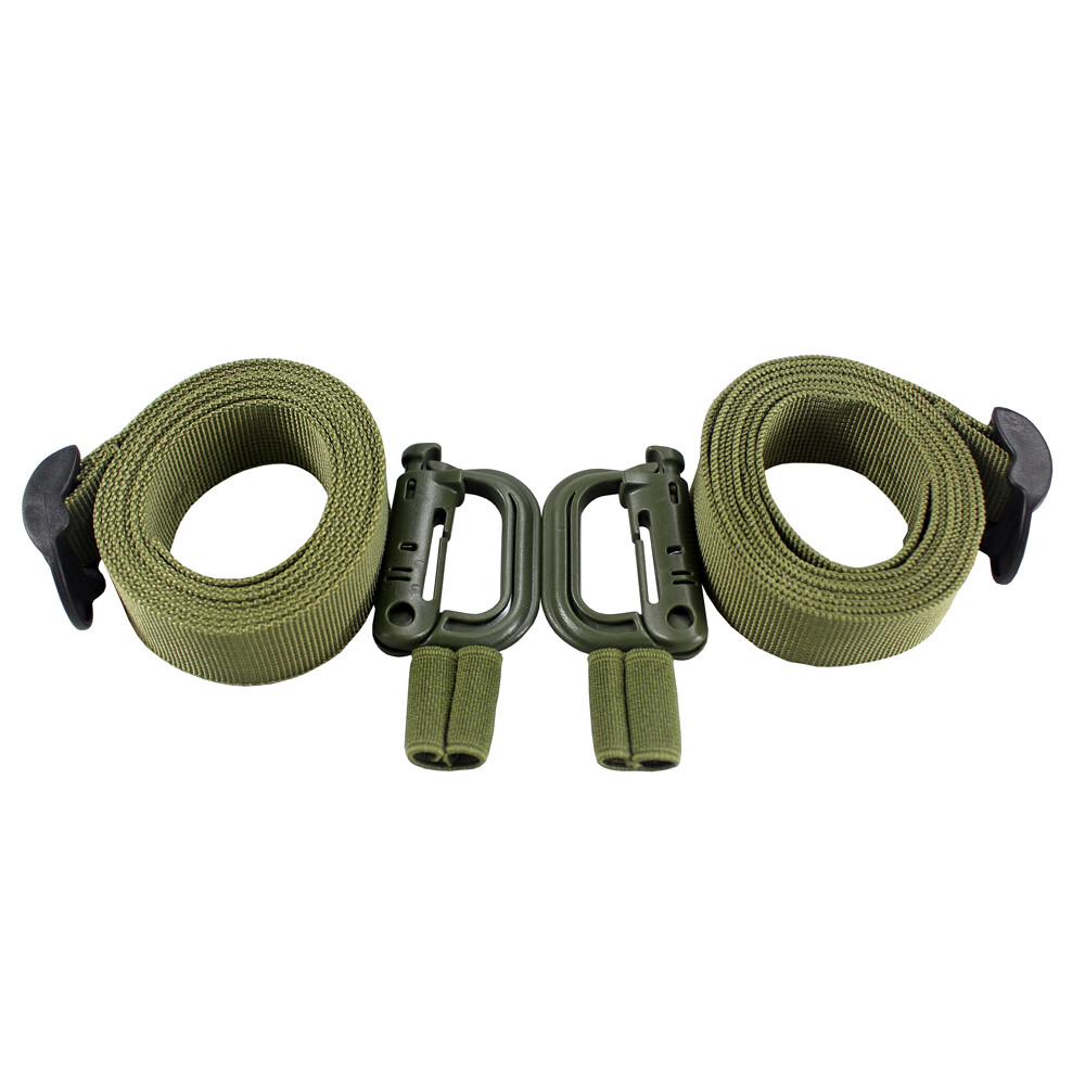 2-Pack 1inch Heavy Duty Utility Nylon Strap with Buckle Molle Backpack Accessory