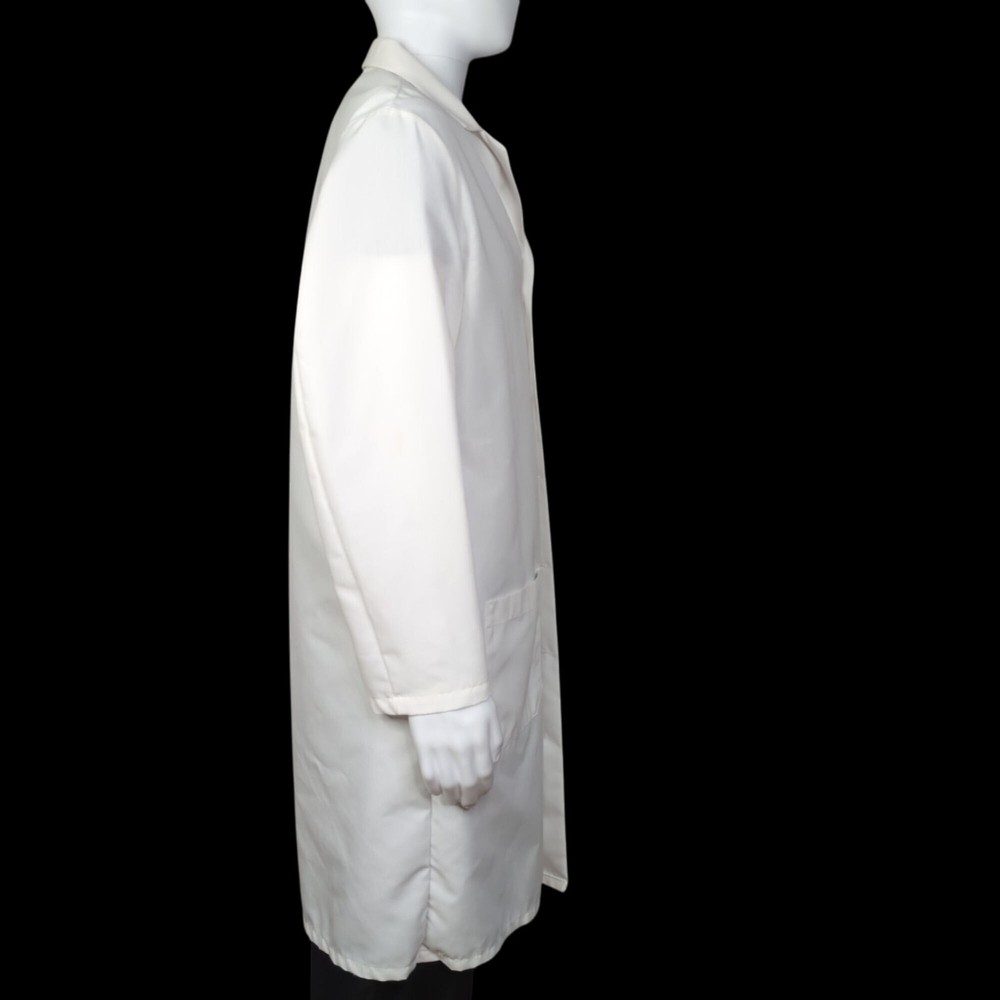 Red Kap "Microsoft Hands-On Lab" White Lab Coat, Men's 48 Regular