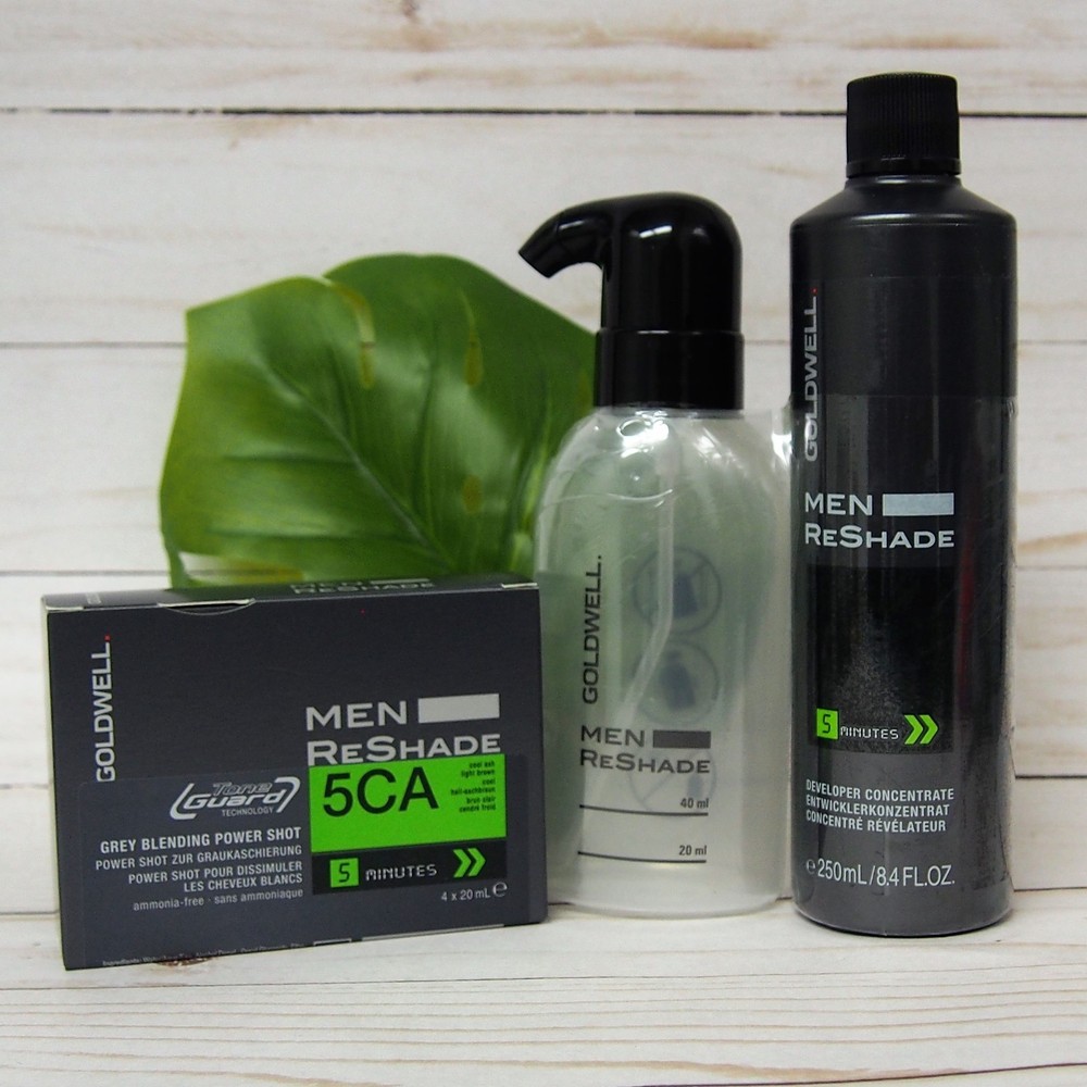 5CA Goldwell Men ReShade Grey Blending Hair Color with Developer & Bottle