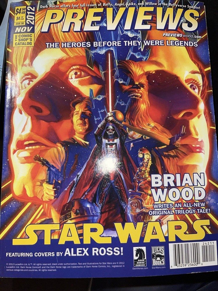 PREVIEWS COMIC CATALOG NOVEMBER 2012 STAR WARS COVER