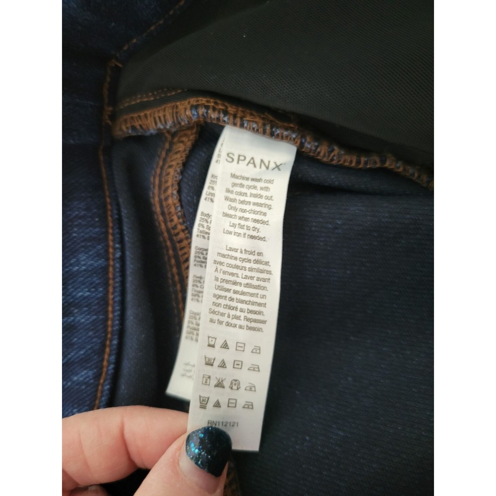 Spanx Blue Jean legging Pull On size Medium pants tummy control slimming