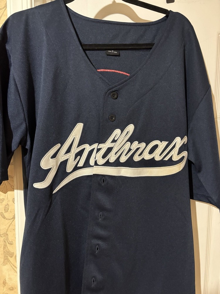 Anthrax baseball jersey 2013 tour issued XL