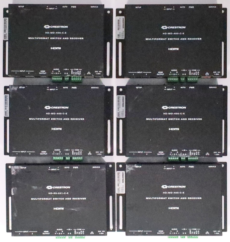 Bundle of Crestron Switchers, Receivers, and USB Extender