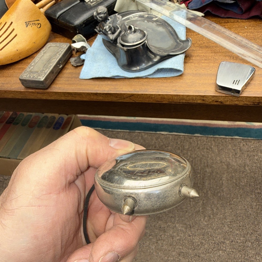 Antique Little Voltmeter Foreign Chrome