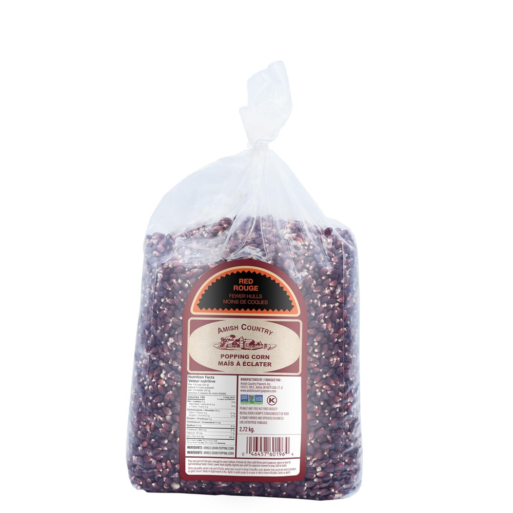 Red Popcorn Kernels - 6 Lbs Bag