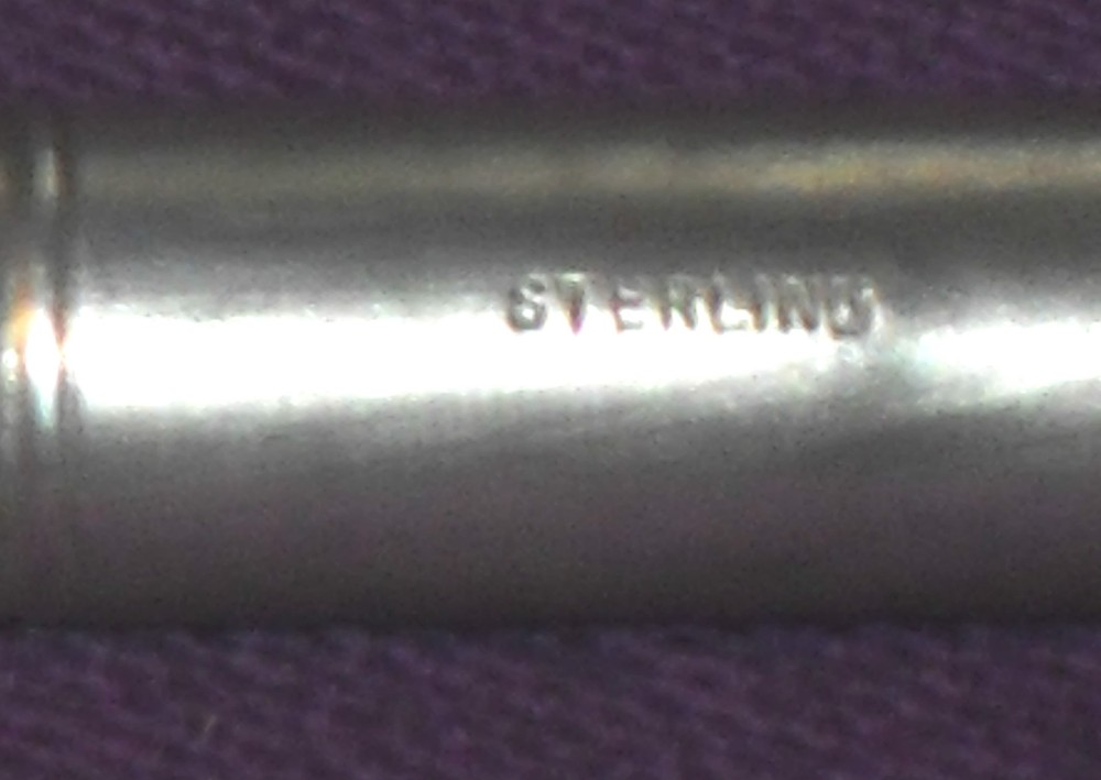 ANTIQUE 1930/40s SOLID STERLING SILVER TELESCOPIC CIGAR PRICKER PIERCER