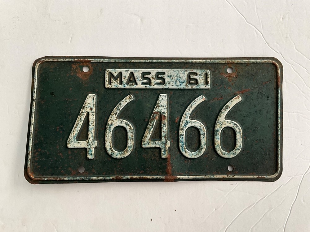 1961 Massachusetts License Plate Tag 46466