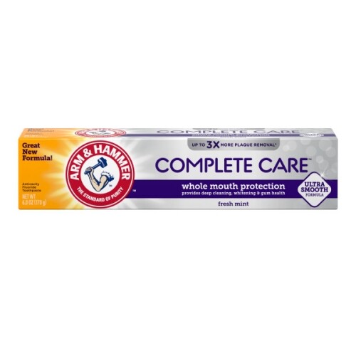 Arm & Hammer Complete Care Fluoride Anticavity Toothpaste Fresh Mint 6 Oz Each