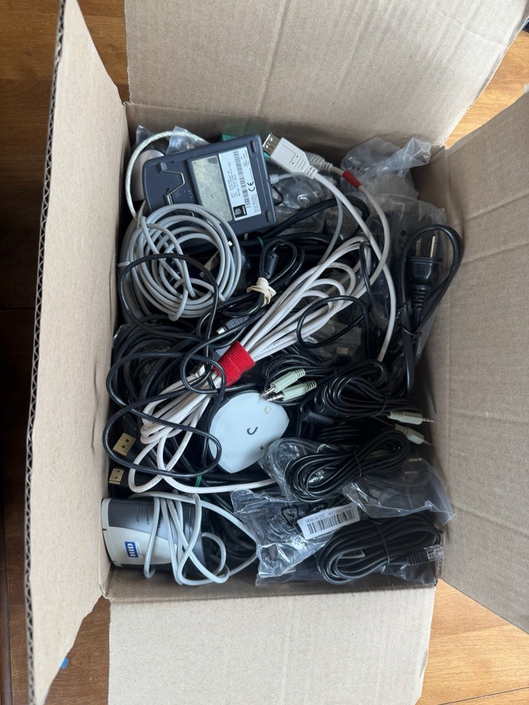 Box Lot Of Mixed Cables