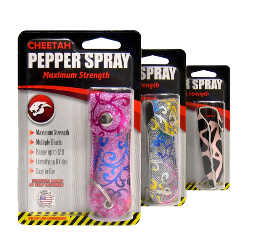 2PKS CHEETAH maximum strength pepper spray 1/2oz Security Protection/Black