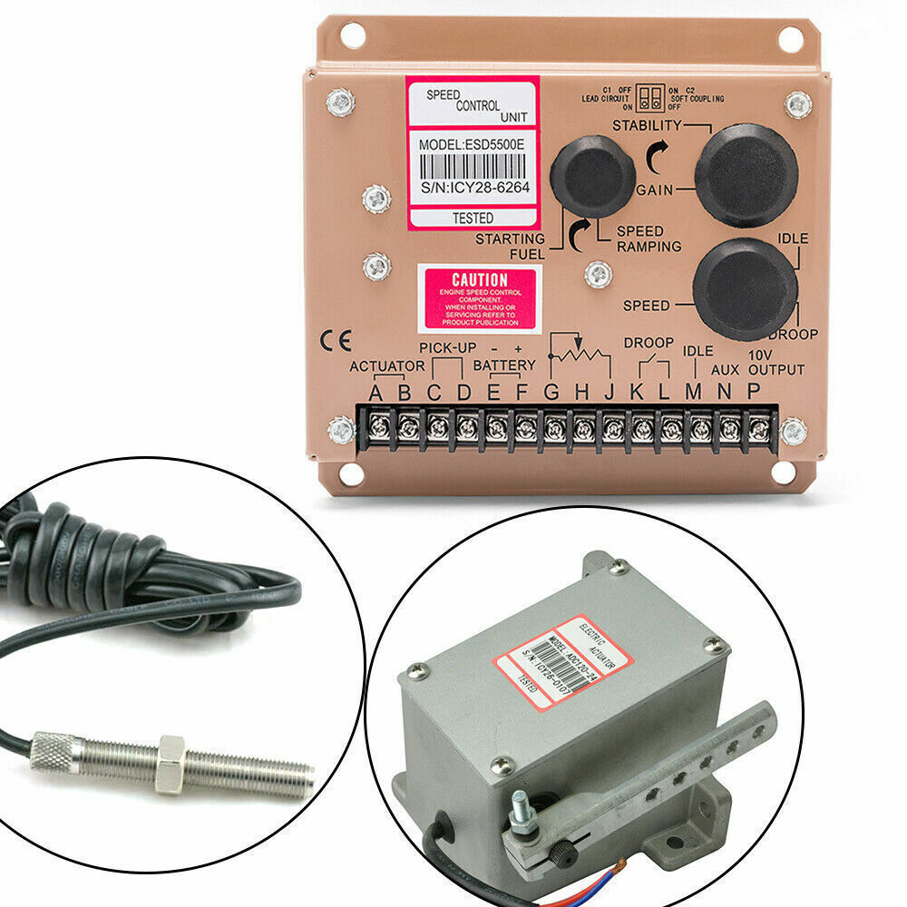 12V/24V Electronic Engine Speed Controller Governor ESD5500E Generator Genset US