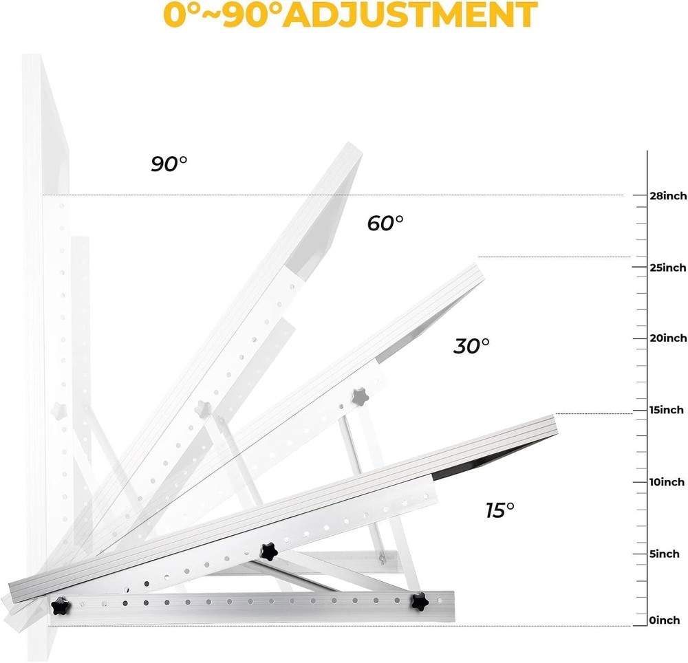 4PCS Solar Panel RV Tilt Mount Brackets Rooftop Flat Surface Adjustable Frame US