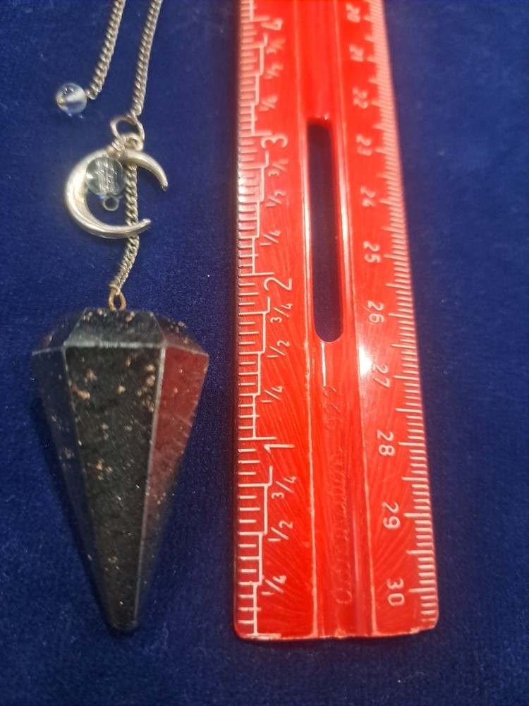 Hematite dowsing crystal pendulum