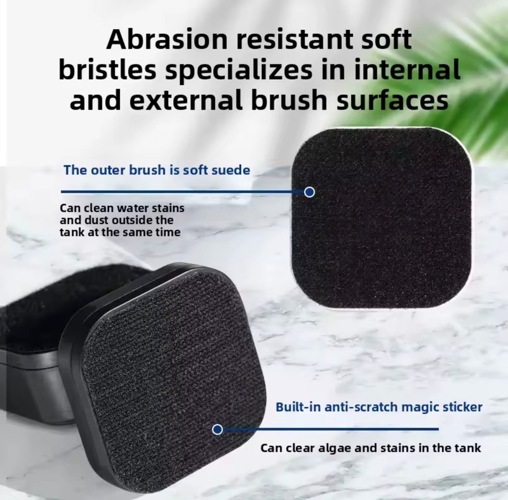 Magnetic Aquarium Glass Cleaner – Mini Square Algae Scraper