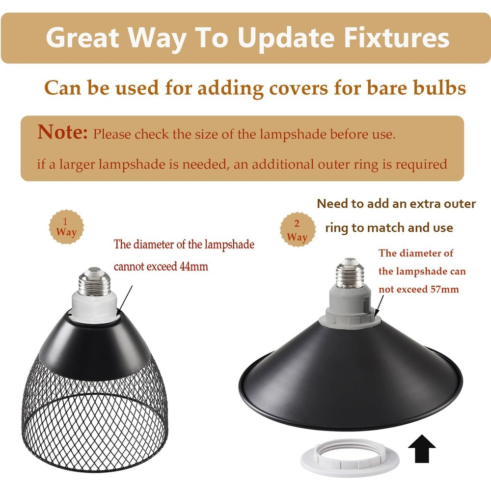 TWDRTDD E26/E27 Socket Extender 2.91" – Light Holder Adapter, 3 Pack