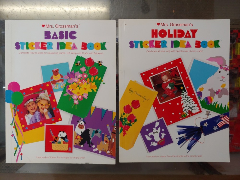 Mrs. Grossman's Holiday/Basic Sticker Idea Book lot of 2 (Basic/Design Lines)