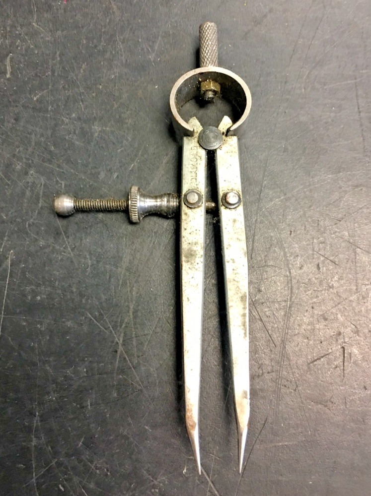 DIAMONDCOMPASS, CALIPER, 4.5" LONG, 3.2"MAX WIDE Machinist Drafting Tool,VINTAGE