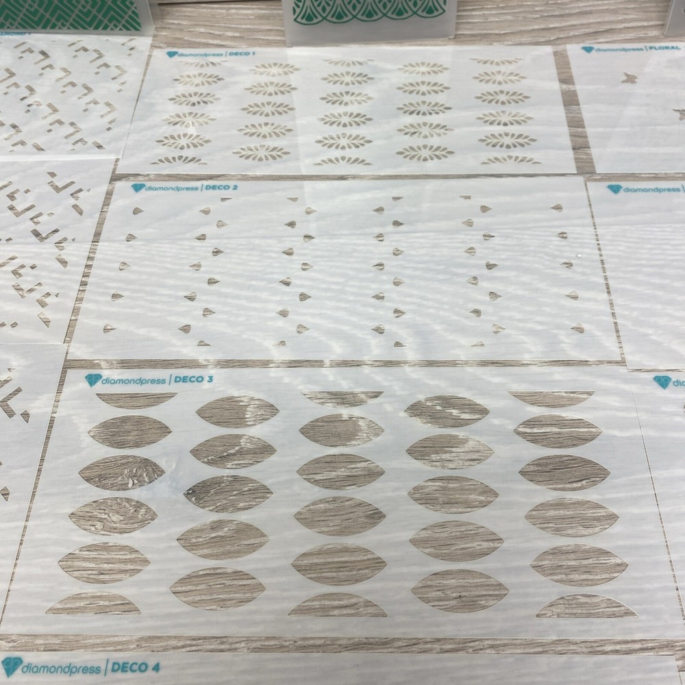 Diamond Press Playful Patterns Embossing and Stencil Kit 852096