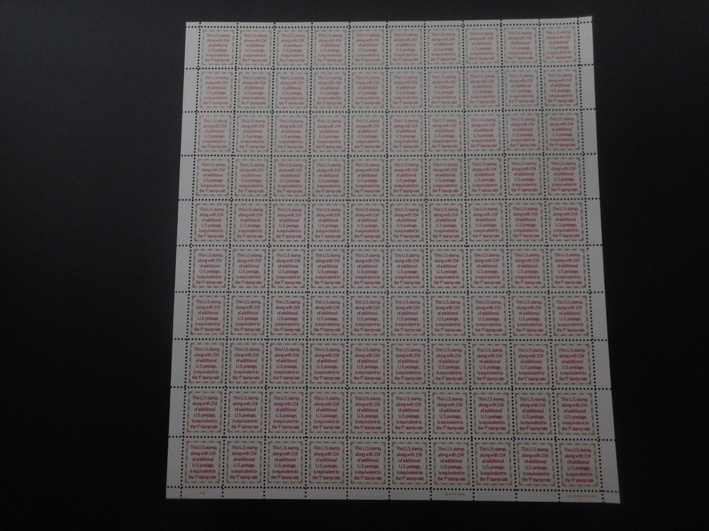 Scott 2521, 4 cent, Makeup Rate, Sheet