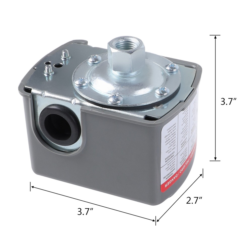 30-50PSI Adjustable Well/Water Pump Pressure Control Switch Double Spring Pole