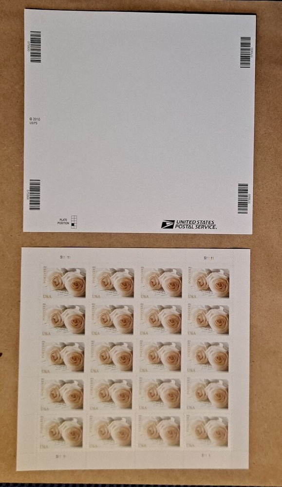 80 FOREVER STAMPS 4 SHEETS 🤍 Wedding White Rose 🤍