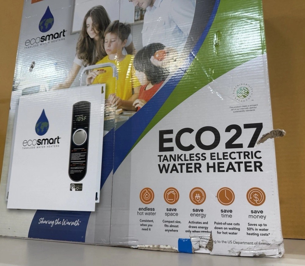 ECOSMART ECO 27 Electric Tankless Water Heater 27-kW (White) | Free Fast Shipp