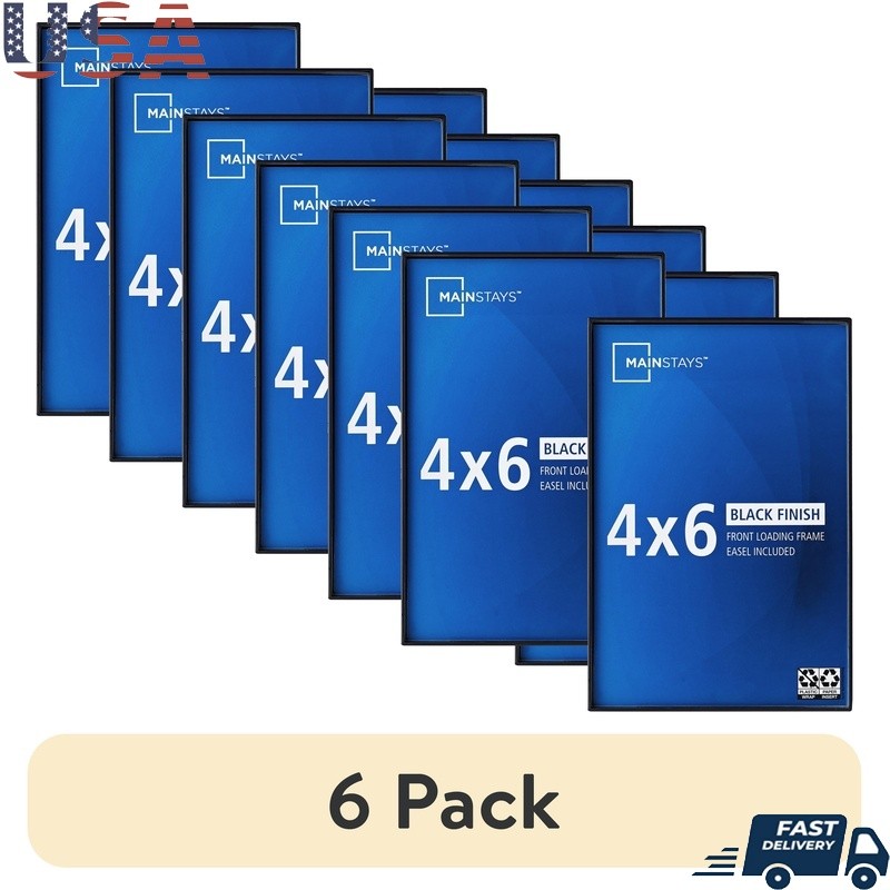2pk 4x6 Front Loading Picture Frames Wall Tabletop Display Minimalist  6 PACK