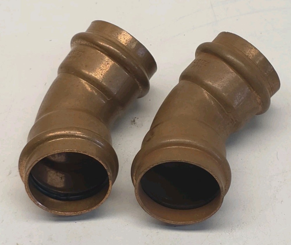 2x Copper Elbow 45 Degree Water 40675 40mm B Press