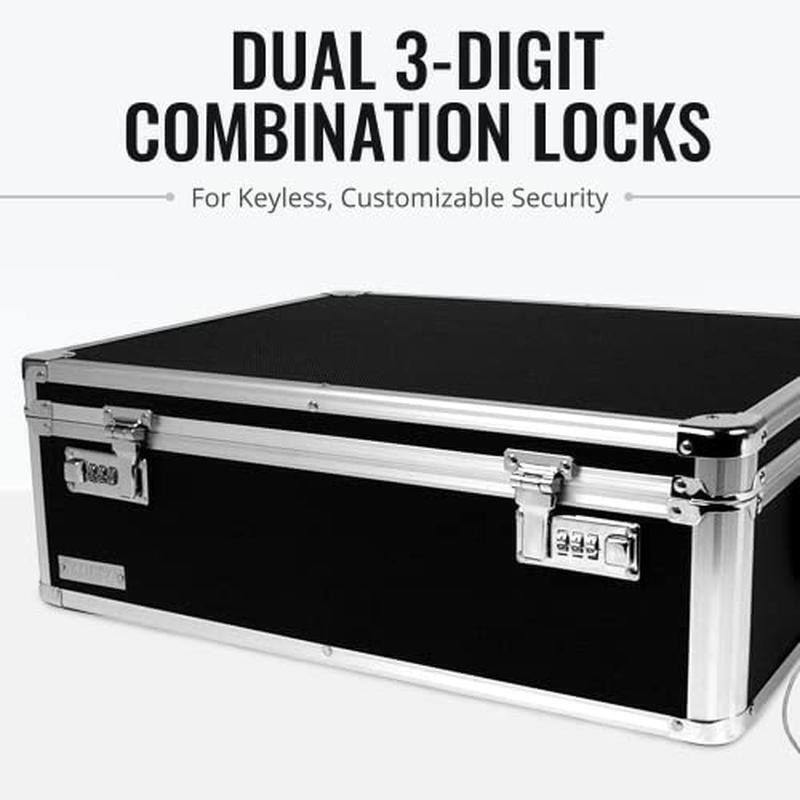 Storage Lock Box Secure Dorm Storage Trunk w/Combination Lock Briefcase Personal