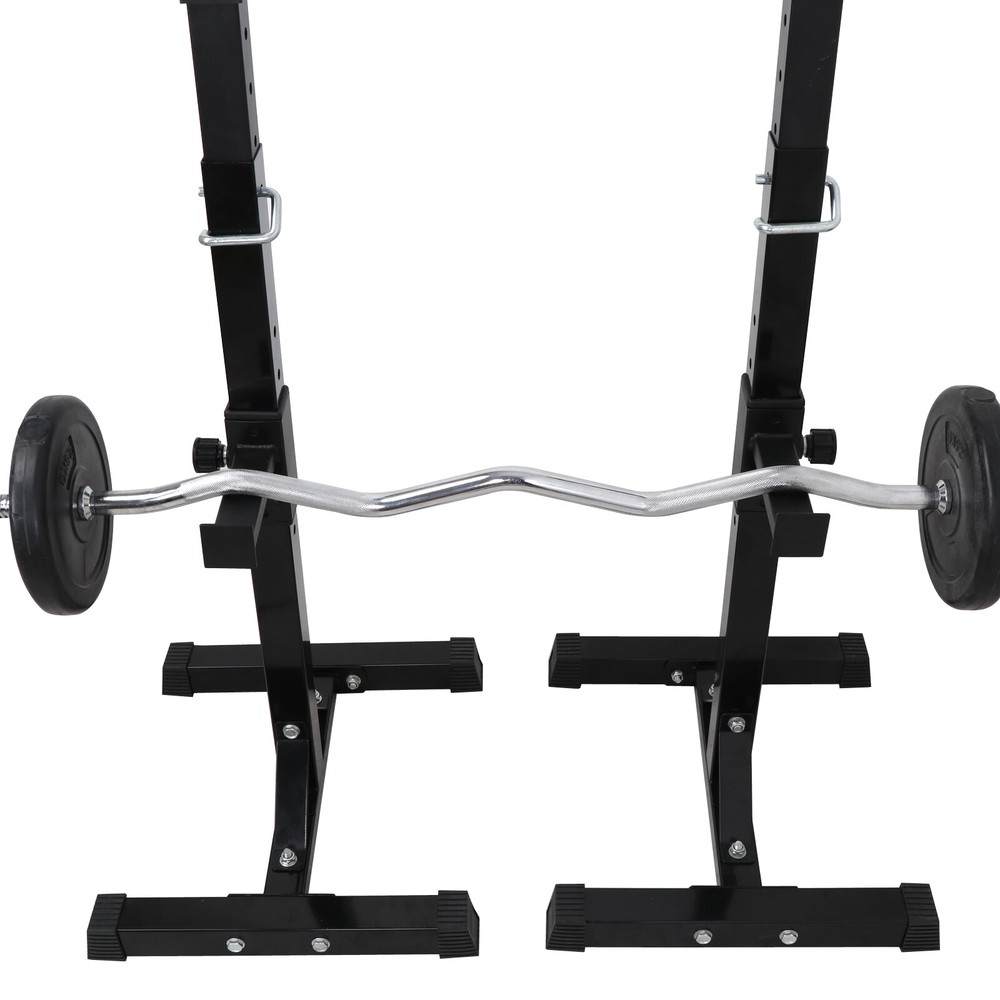 2PCS Squat Rack Adjustable 40"-66" Dumbbell Barbell Rack Bench Stand Max 550Lbs