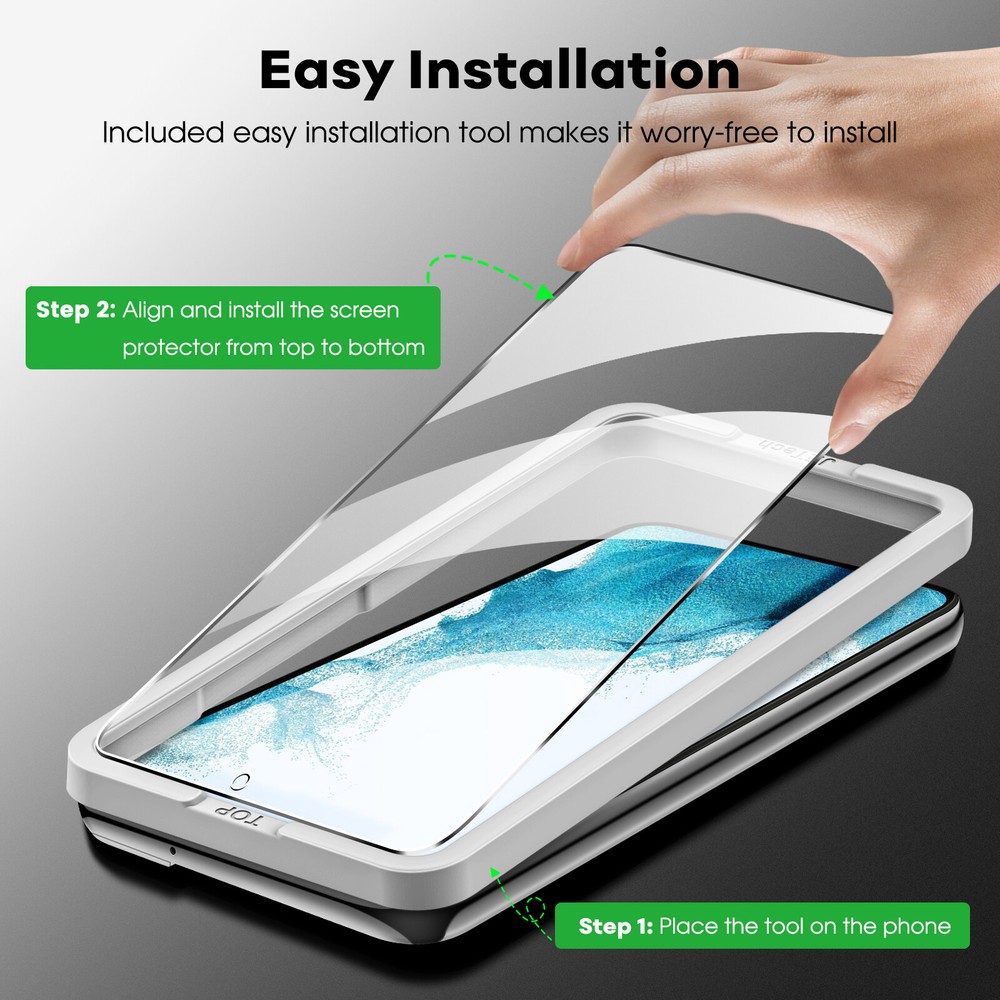 Screen Protector for Samsung Galaxy S22 Plus 5G with Camera Lens Protector