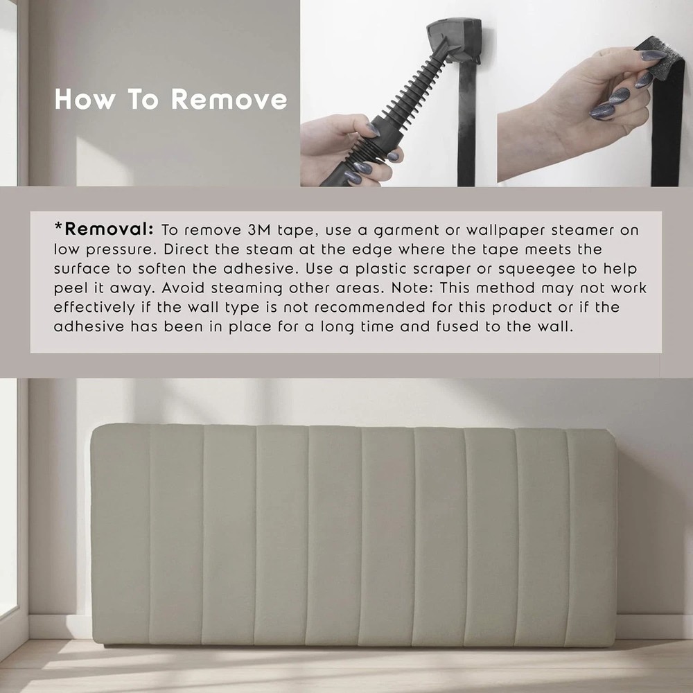 Upholstered Queen Headboard - Easy Assemble Channel Stitched Headboard Queen ...