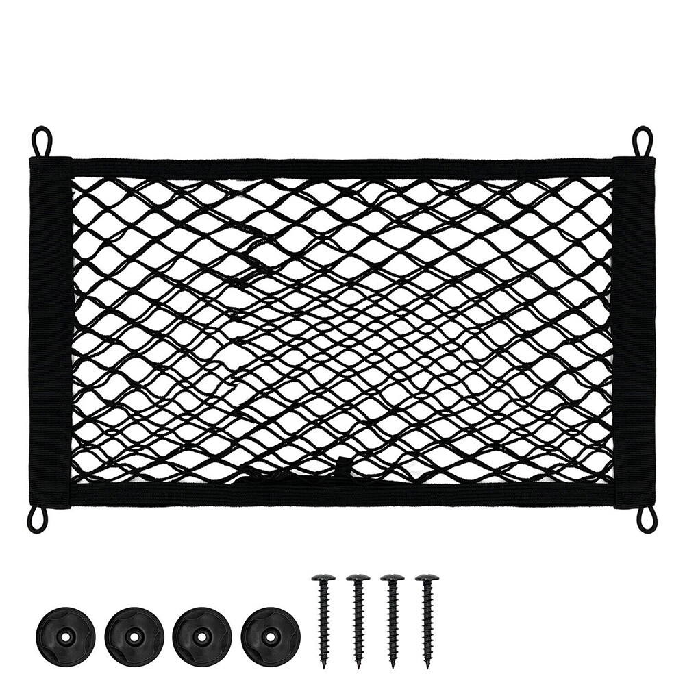 2pcs Small Cargo Net Elastic Pocket Storage Mesh Net Universal For Car SUV Vans