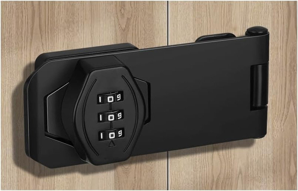 Cabinet Lock Keyless 3-Digit Password Combination Code Hasp Latch Lock Twist Kno