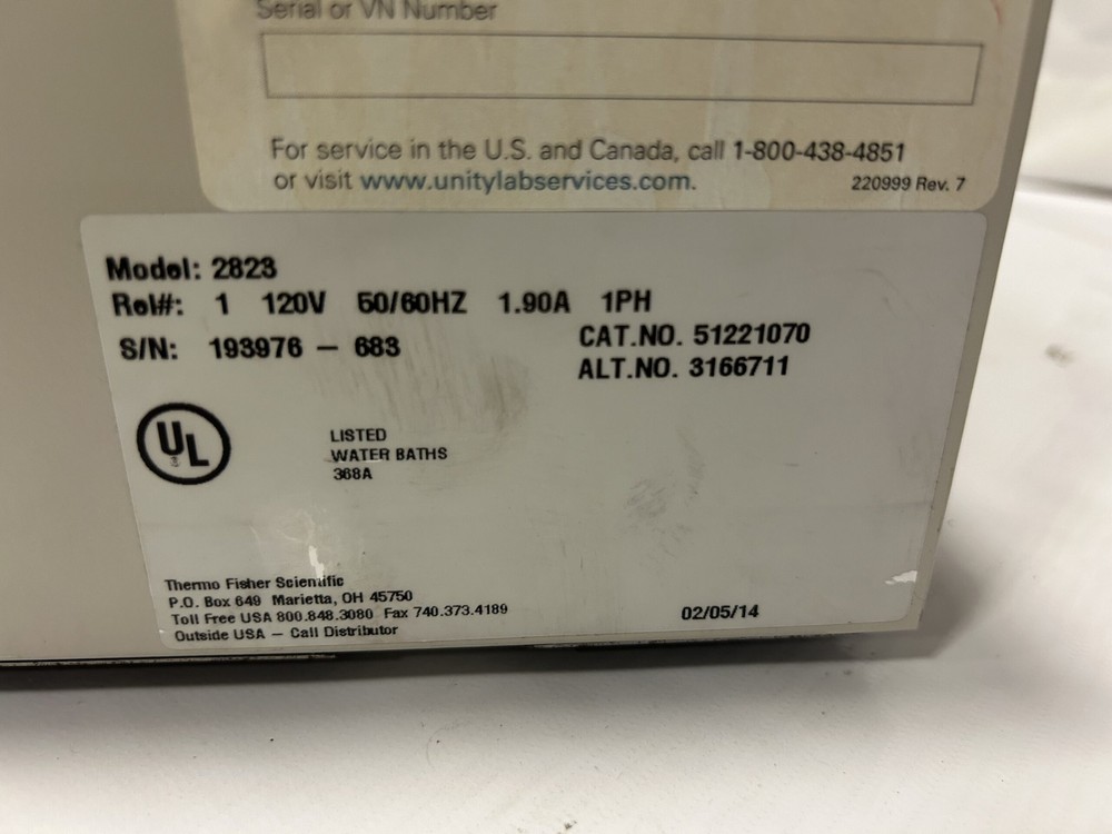 Thermo Scientific 2828 Water Bath 180 Series