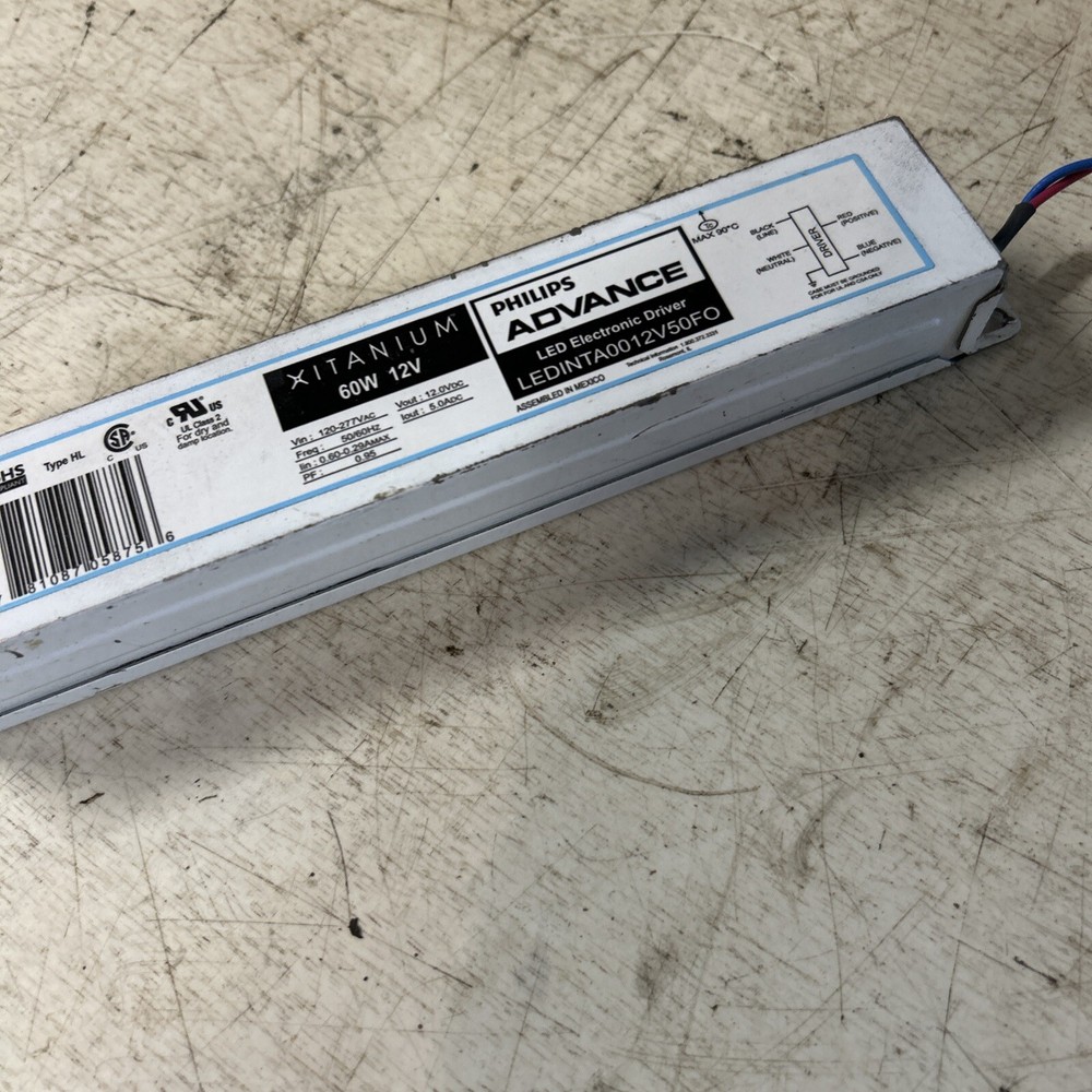 Phillips Advance 60w 12volt LED Electronic Driver Ledinta0012v50f0.