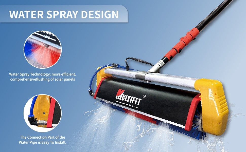 Pro Solar Panel Cleaning Kit Solar Panel &Window Cleaning Roller Brush