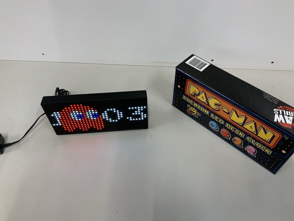 Raw Thrills Pac-Man Digital Clock With Box