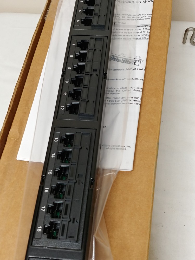 COMMSCOPE CPP-5E-DM-1U-24 CAT 5E 24-PORT PATCH PANEL NEW OPEN