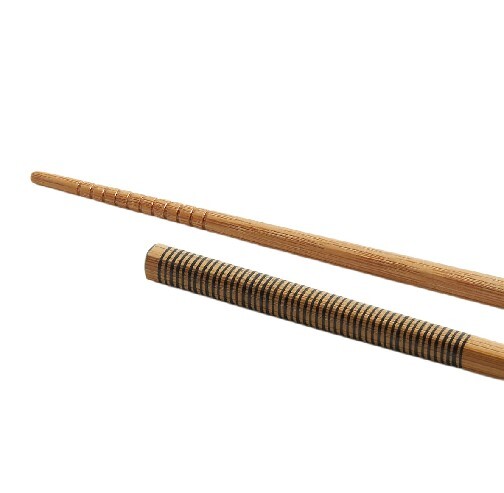 Crate & Barrel Excellent 5-Pair Black Stripe Design Bamboo Chopsticks