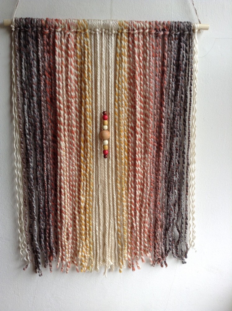 boho yarn wall hanging  Home Decore  handmade .
