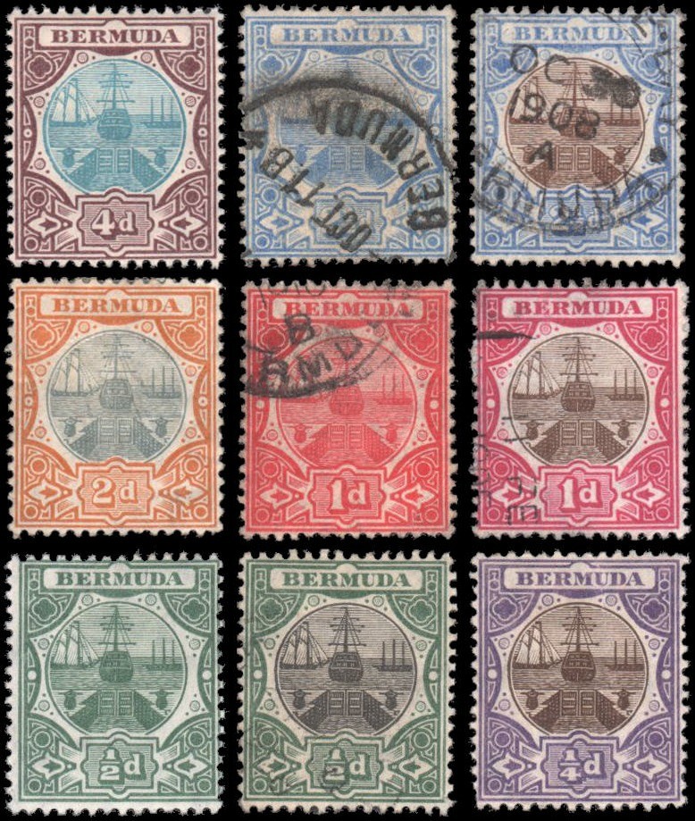 Bermuda #31-39 set mixed MH and used