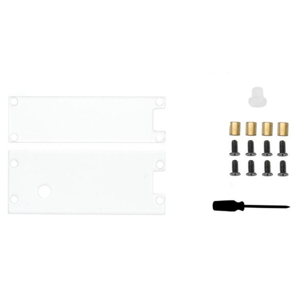 Clear Acrylic Top&Bottom Panel Case With Customs Key Cap for Raspberry Pi Pico H