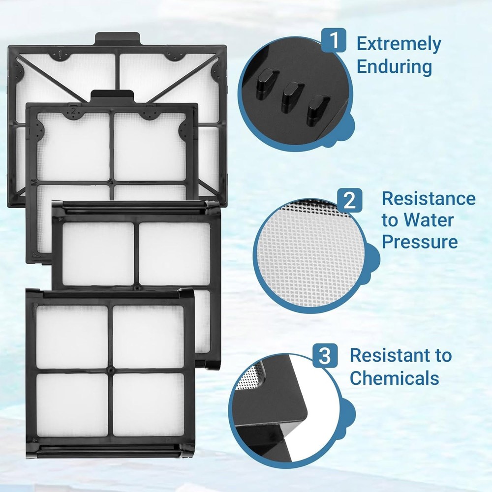 for DOLPHIN 9991468-R4 Spring Filter Panels (4 PACK)