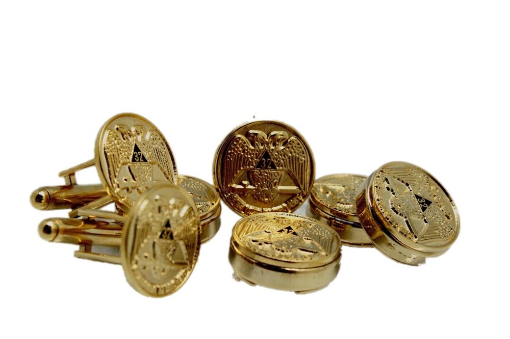 Scottish Rite 32nd Degree Masonic Button Covers Tux Set
