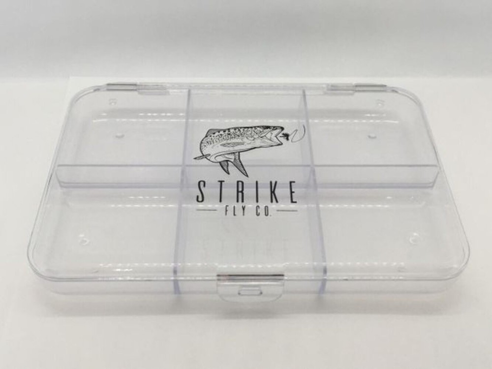 Large Clear 6 Compartment Fly Box