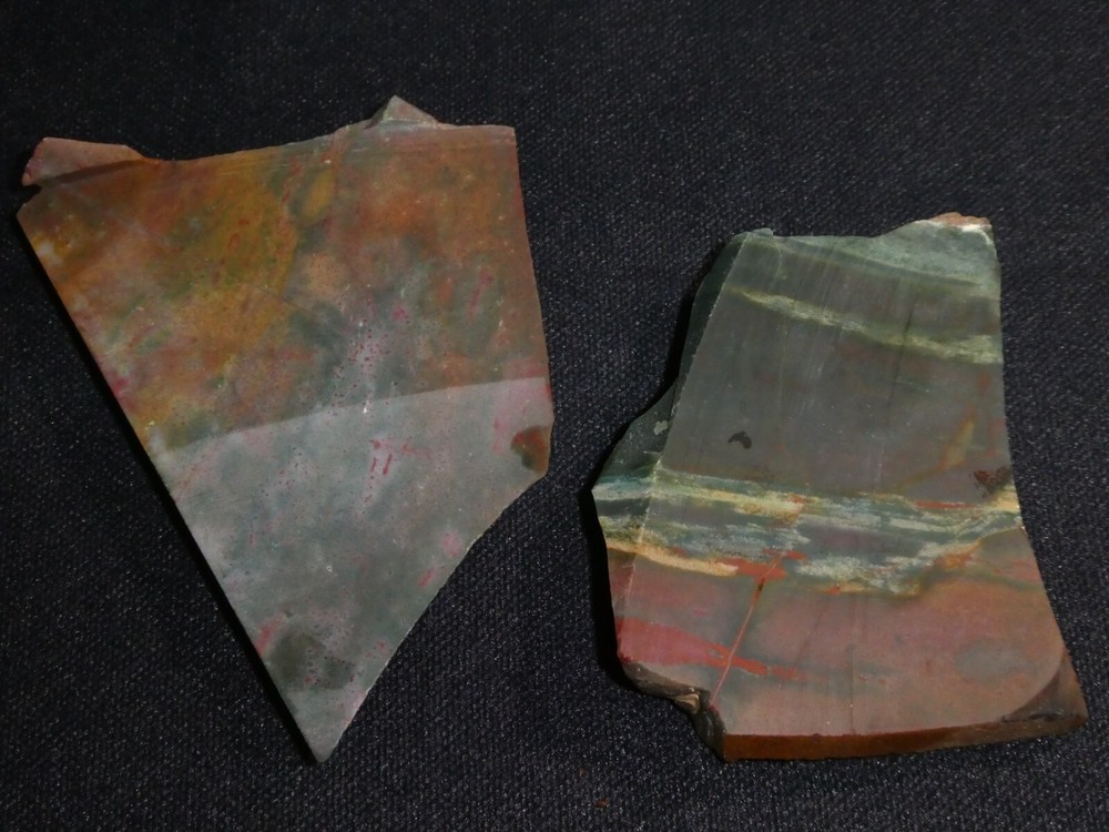 Fancy Jasper- 2 small pieces --rough--cabbing-display