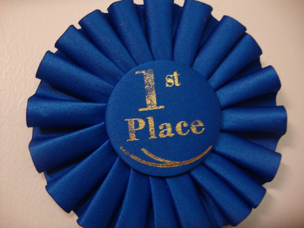 DELUXE BLUE 1ST PLACE RIBBON