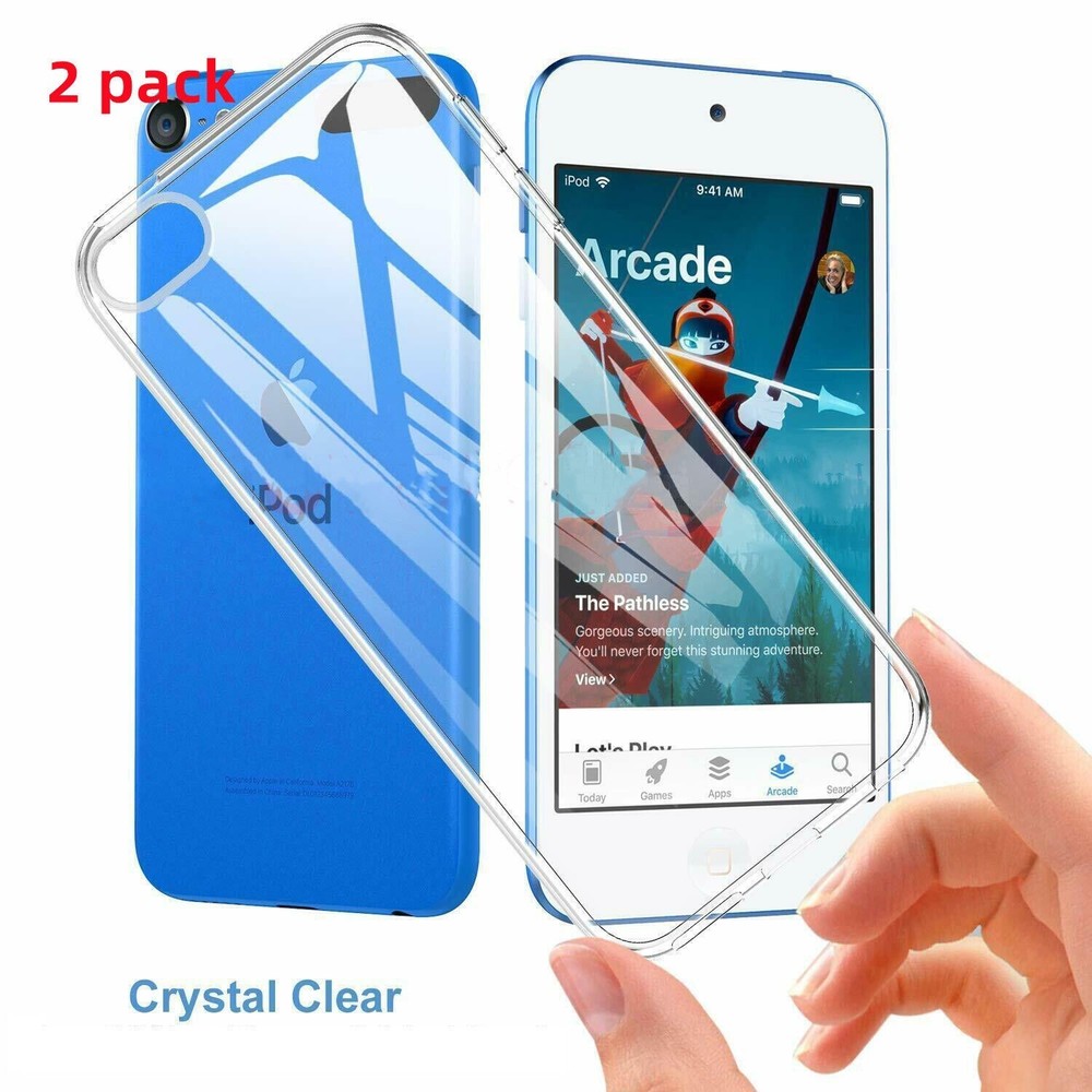 iPod Touch 5th 6th & 7th Generation - 2 Pack Soft Silicone TPU Rubber Clear Case